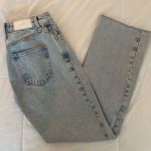 Zara Straight Leg Light Wash Jeans